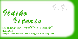 ildiko vitaris business card